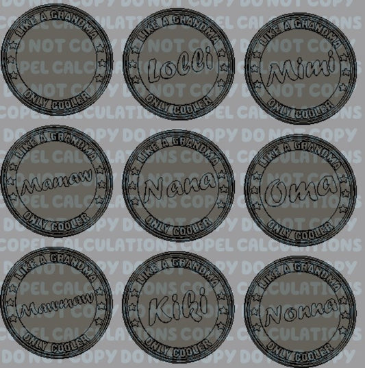 Grandma (inserts for 4" round)