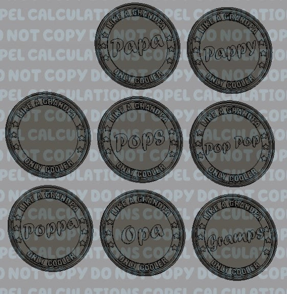 Grandpa (inserts for 4" round)