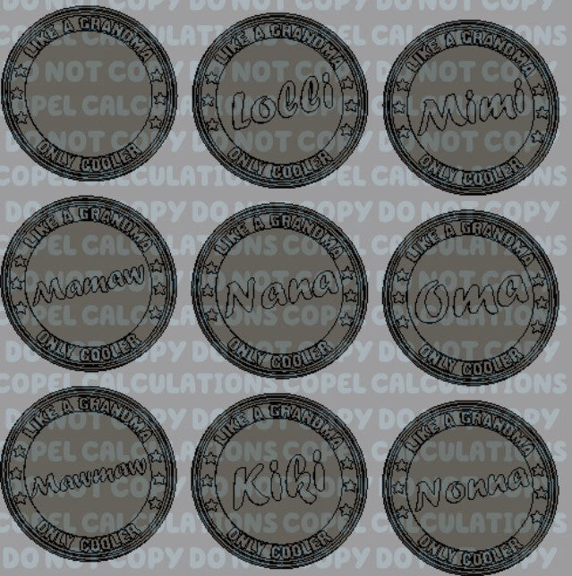 Grandma (inserts for 4" round)